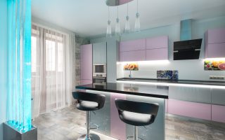 Cat Dapur Merah Muda
