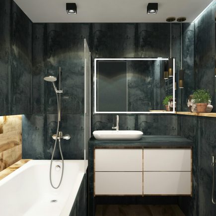Nat Keramik Kamar Mandi Warna Hitam