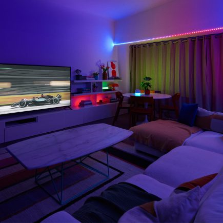 Kombinasi-WiZ-Light-Strip-LED-RGBIC-dan-WiZ-Dual-Linear-Bar-untuk-momen-balapan-lebih-dramatis