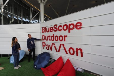 instalasi arsitektur bertajuk Performative Archipelago