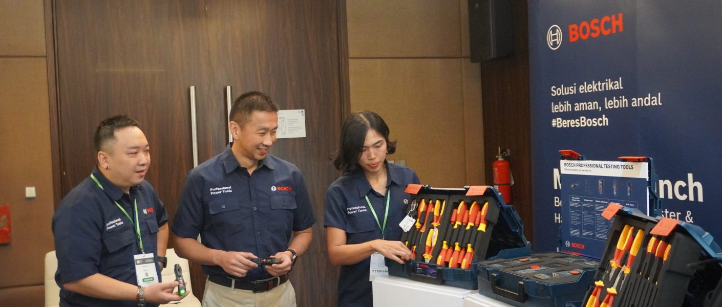 Alat Kerja Kelistrikan dari Bosch di Ajang Electrical & Power Indonesia 2025.