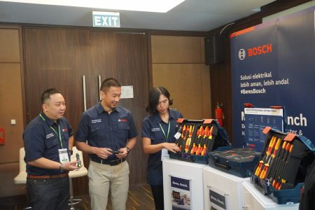 Alat Kerja Kelistrikan dari Bosch di Ajang Electrical & Power Indonesia 2025.