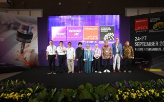 Foto Bersama Opening Ceremony interzum jakarta, Indonesia Hardware Fair Indonesia, IFMAC & WOODMAC