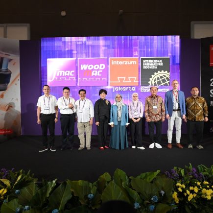 Foto Bersama Opening Ceremony interzum jakarta, Indonesia Hardware Fair Indonesia, IFMAC & WOODMAC
